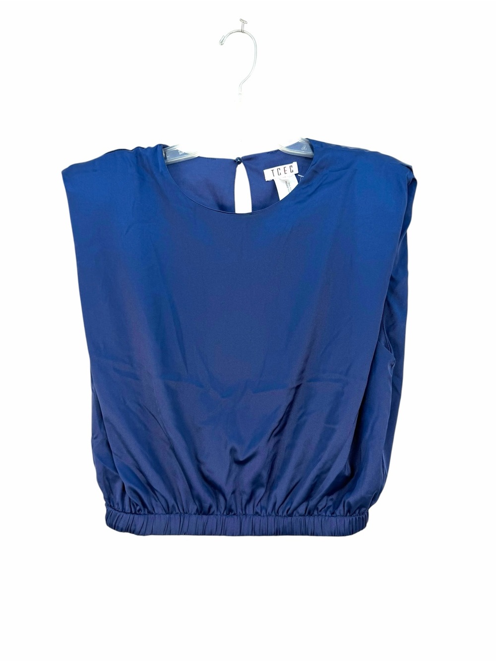 TCEC Royal Blue Sleeveless Blouson Bubble Top